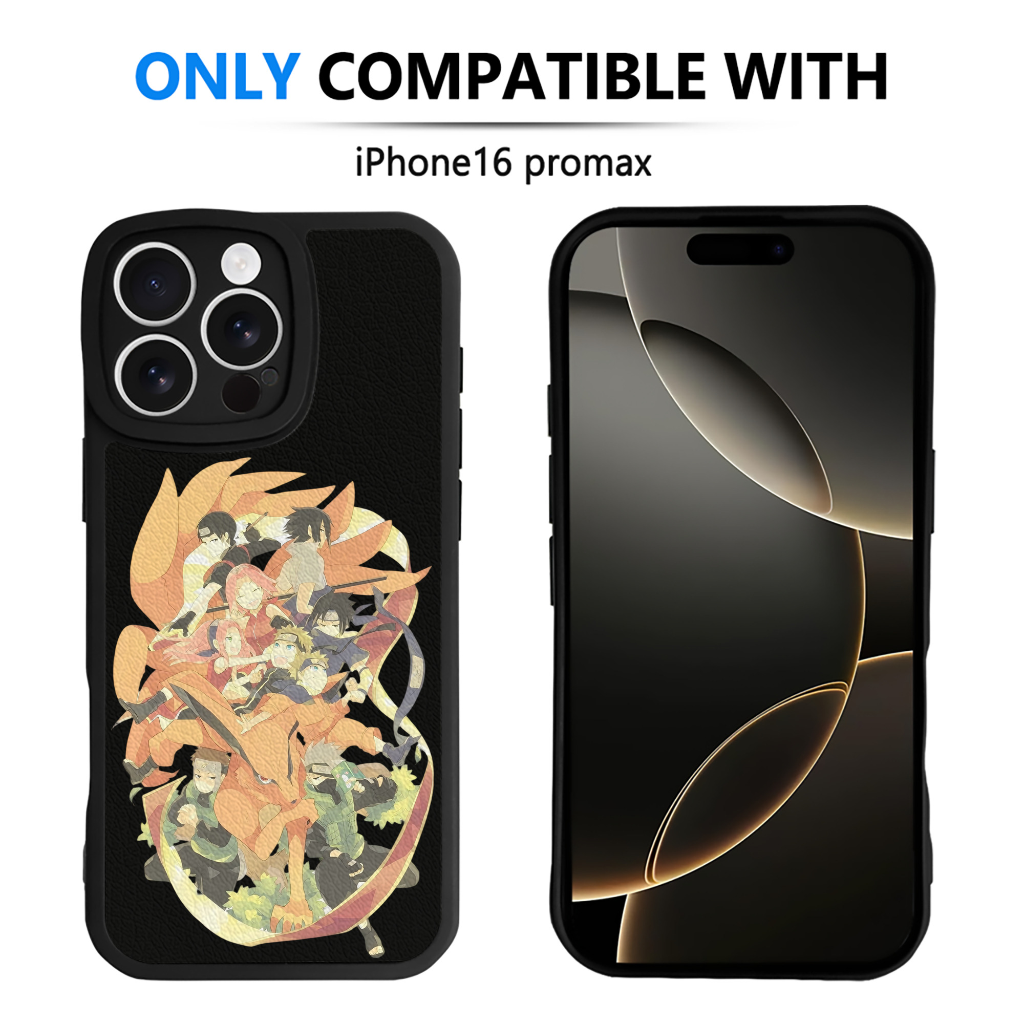 （画像用） NARUTO -ナルト- うずまき ナルト Uzumaki Naruto 【iPhone 16シリーズ対応】シリコンスマホケース（レザー調） 材質：シリコン